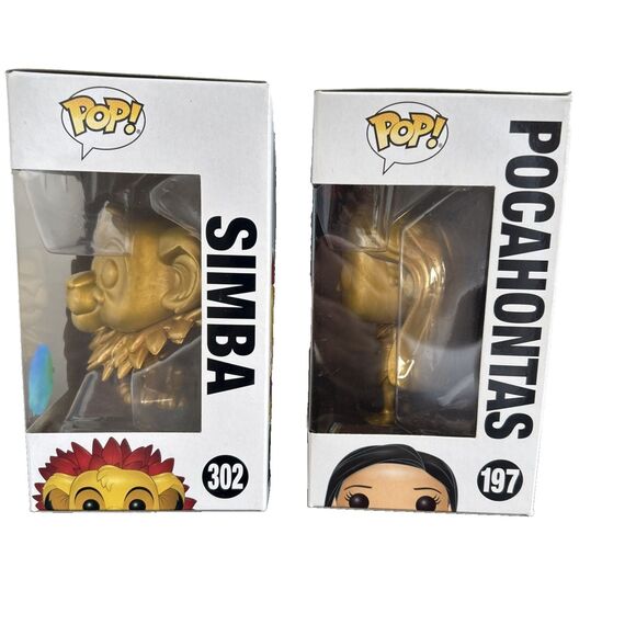 Funko Pop! Disney LOT 2 -The Lion King Simba #302 & Pocahontas #197 w/Protector - Picture 2 of 6